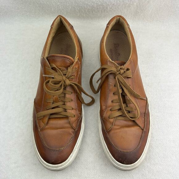 Men's Fashion Sneaker Leather Upper Light Brown 1811 Italy Size 45 (US 10.5) - Picture 4 of 14